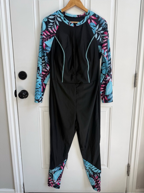 Swim Mulvari Other - Women’s Rash Guard Full Body Swim Suit One Piece Long Sleeve Pants Floral